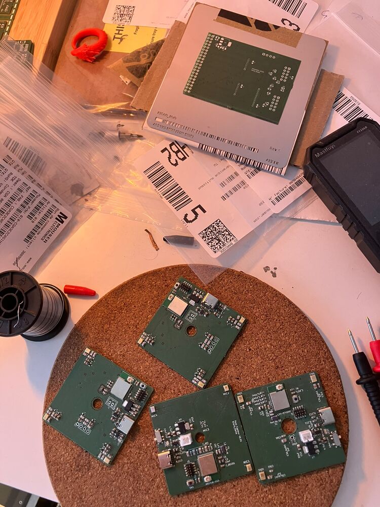Sound-acquisition sensor boards